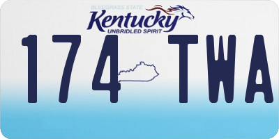 KY license plate 174TWA