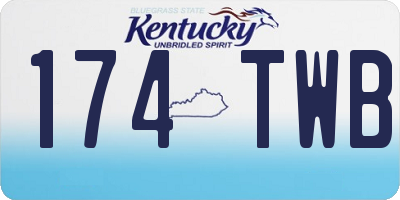 KY license plate 174TWB
