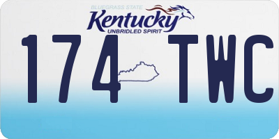 KY license plate 174TWC