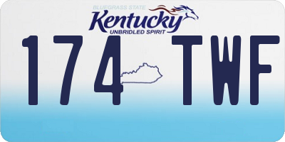 KY license plate 174TWF