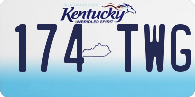 KY license plate 174TWG