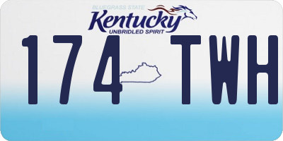 KY license plate 174TWH