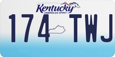 KY license plate 174TWJ