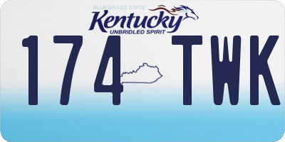 KY license plate 174TWK
