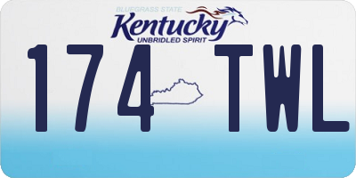 KY license plate 174TWL