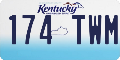 KY license plate 174TWM