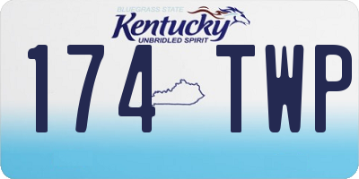 KY license plate 174TWP