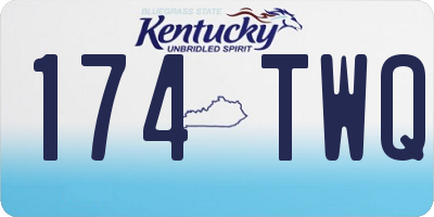 KY license plate 174TWQ