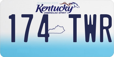 KY license plate 174TWR