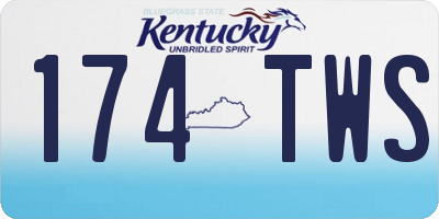 KY license plate 174TWS