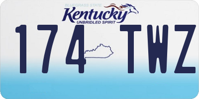 KY license plate 174TWZ