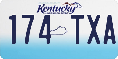 KY license plate 174TXA