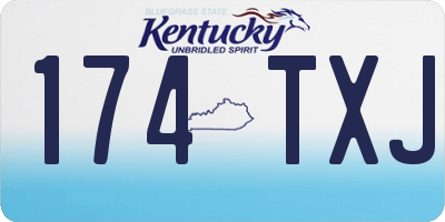 KY license plate 174TXJ