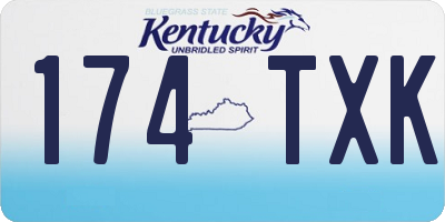 KY license plate 174TXK