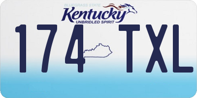 KY license plate 174TXL