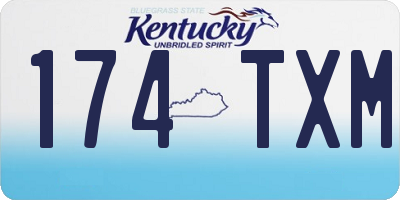 KY license plate 174TXM