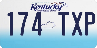 KY license plate 174TXP