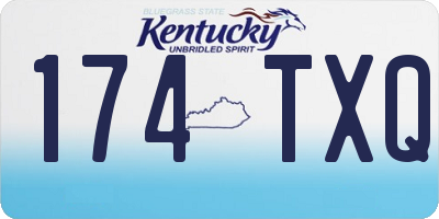 KY license plate 174TXQ