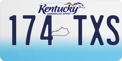 KY license plate 174TXS