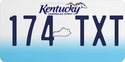 KY license plate 174TXT