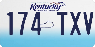 KY license plate 174TXV