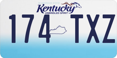 KY license plate 174TXZ