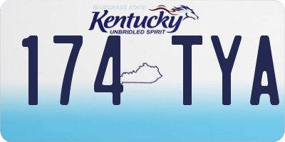 KY license plate 174TYA