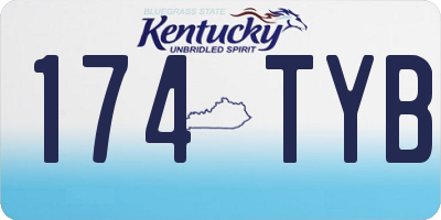 KY license plate 174TYB