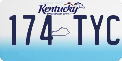 KY license plate 174TYC