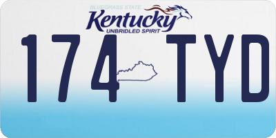 KY license plate 174TYD