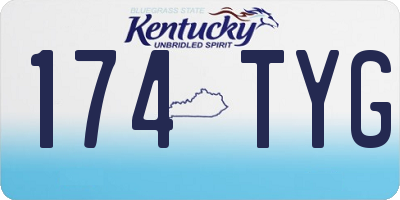 KY license plate 174TYG