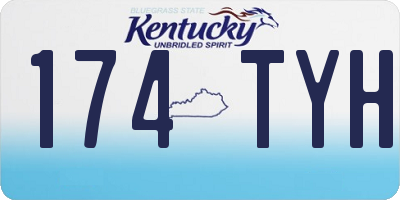 KY license plate 174TYH