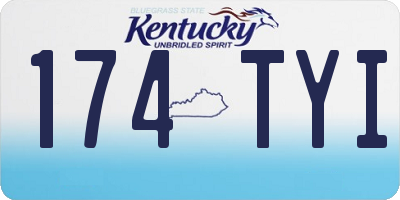 KY license plate 174TYI