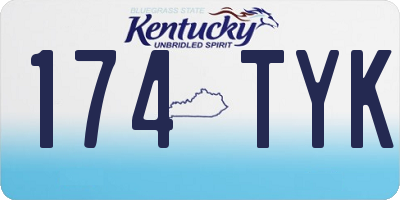 KY license plate 174TYK