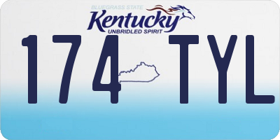 KY license plate 174TYL