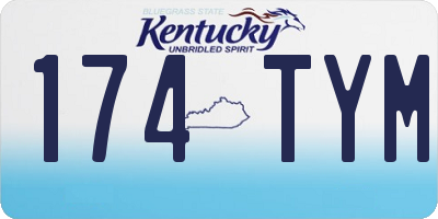 KY license plate 174TYM