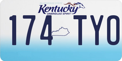 KY license plate 174TYO