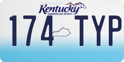 KY license plate 174TYP