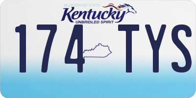 KY license plate 174TYS