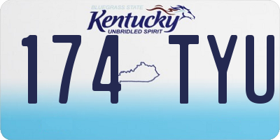 KY license plate 174TYU