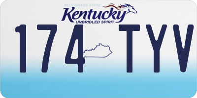 KY license plate 174TYV