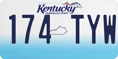 KY license plate 174TYW