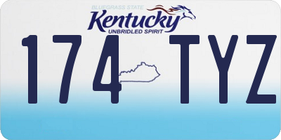 KY license plate 174TYZ