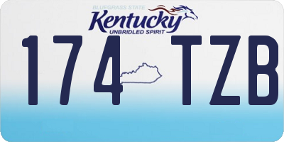 KY license plate 174TZB
