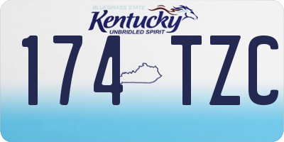 KY license plate 174TZC
