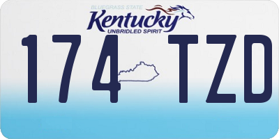 KY license plate 174TZD