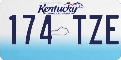 KY license plate 174TZE