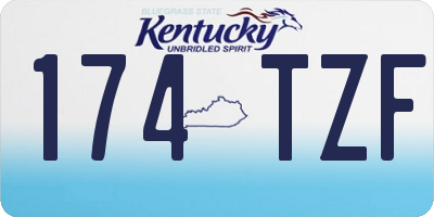 KY license plate 174TZF