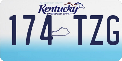 KY license plate 174TZG