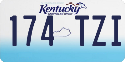 KY license plate 174TZI